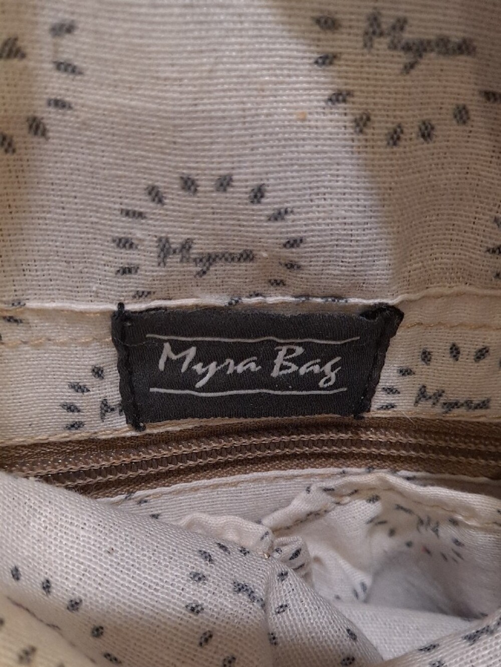 Myra Bag Fold-up Brown Red White Hair-on Hide Leather Upcycled Crossbody - Picture 9 of 10